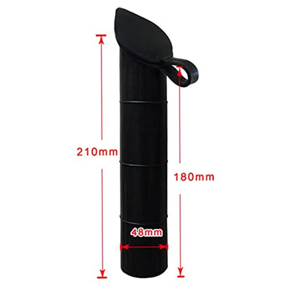 2-Pack 48mm 30 Degree Flush Mount Boat Rod Holder Liner Sleeve, UV Resistant Oval Flange Tube with Cap Cover for Yacht Kayak Fishing Pole Rack