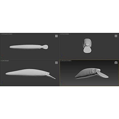 10 Blank Unpainted Minnow Crankbait Topwater Lipless Jerkbait Fishing Lures V3 - color: UPM673P10