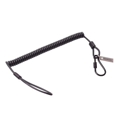 Retractable Kevlar Lanyard Keychain with Carabiner Clip — Military Grade, 265lb Breaking Strength — Heavy Duty Belt Tether for Keys, ID Badge, Tactical Gear, Security & EDC (Black)