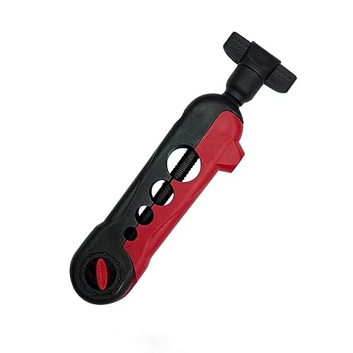 1Pack Mini Fishing Line Winder Spooler Machine,Portable Adjustable Detachable Spinning Reel Spool Spooling Station System, Baitcaster Multifunctional Line Winder Tool - color: black and red