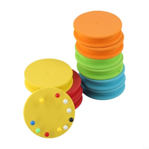 10-Pack EVA Foam Fishing Line Winder Set with Pins 65x17mm Rig Spools for Tackle Organization and Storage in ABS Box