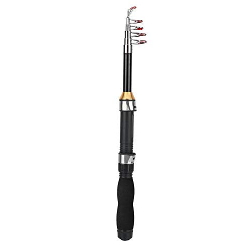 Fishing Rod Portable Small Short Sea Pole Mini Sea Fishing Tools Telescopic Fishing Rod for Travel Seawater Freshwater Bass Trout Fishing(1M)