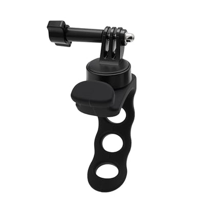 Quick Release 360° Camera Mount Wrap Band, 3‑Hole Adjustable Strap for Bike, Motorcycle Handlebar, Roll Bar, Tube, Pole, Fishing Rod, Ski,Compatible with GoPro, Insta360, DJI Osmo, AKASO, Xtra Muse