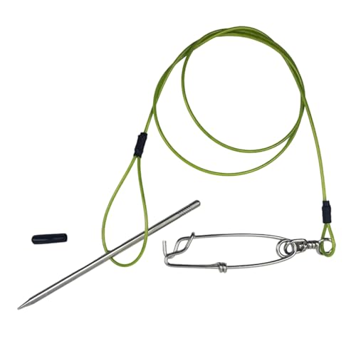 Fish Stringer with Clip Fish Holder for Diving Quick Handspear Stainless Steel Cable Stringer Fish Needle Hook - style: 100