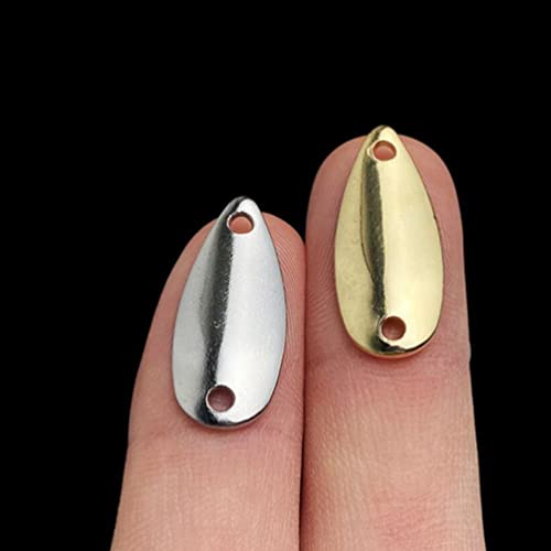 VOSAREA 20pcs Fishing Lure Blades Bright Color Metal Bait for Freshwater Fishing Compact Lightweight Design for Attracting Bass and Other Fish