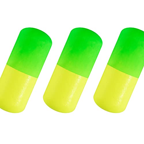 Dr.Fish 30 Pack Fishing Rig Floats Pompano Floats Walleye Rig Lure Making Accessories Surf Fishing Foam Snell Bobbers - color: Green+Chartreuse, size: Small-3/5*1/4"