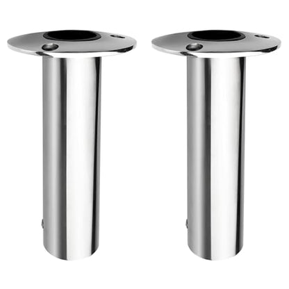 Fishing Rod Holder 2 Pack, 316 Stainless Steel 15/30/90 Degree Rod Holders for Fishing Boat, Flush Mount with Cap, Heavy Duty
