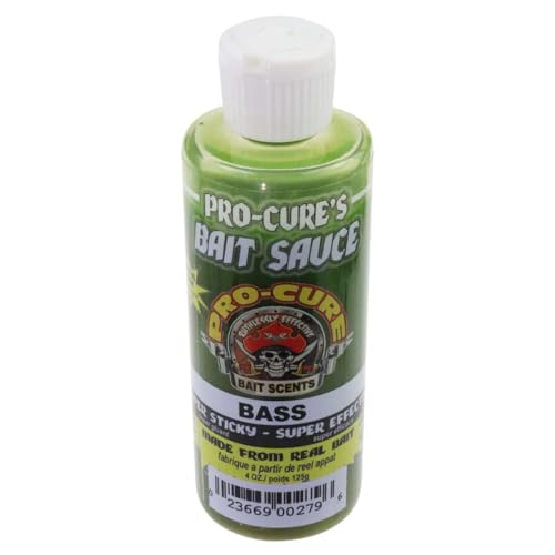 Pro-Cure Bass Bait Sauce, 4 Ounce, Green