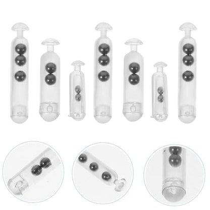 60pcs Fishing Rattle Beads and Metal Weights Kit, Iron Sinkers for Soft Bait Lure, Assorted Small, Medium, Large Sizes, Terminal Tackle Accessory for Freshwater and Saltwater