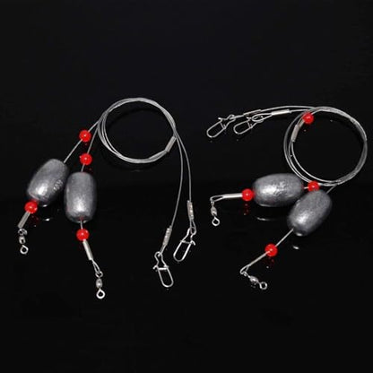 Egg Fishing Sinker Weight Rigs, 6pcs Flounder Rig Saltwater Bottom Rigs Stainless Steel Wire Leader with Egg Sinker Catfish Carolina Rigs Fishing Ready Rigs for Trout Drum Redfish Fishing - size: 0.75oz_4pcs