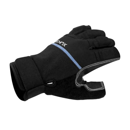 XUKER Half Finger Padded Palm Water Gloves, Anti-Slip Quick Dry for Kayak SUP Dive Ski - color: Black, size: Small