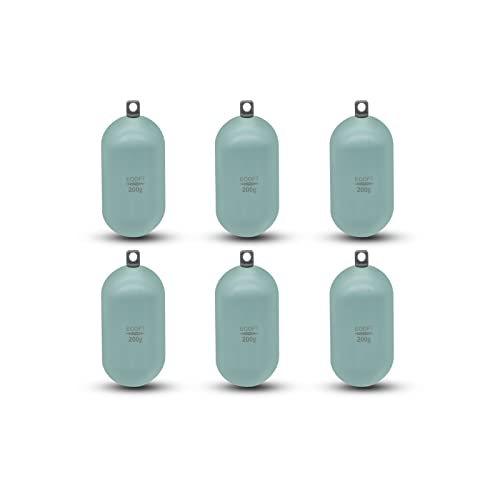 Lead Free Fishing Weights Sinkers 80g-1000g Coated Raindrop Weights Bank Sinkers Cylindrical Deep Drop Weights Assorted Sizes Bag Non-Lead Fishing Weights Saltwater for Bottom Fishing - style: 200g(7.05oz)-6pcs