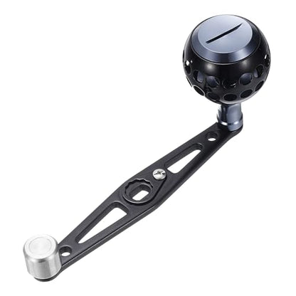 Baitcasting Power Handle, Metal Round Fishing Reel Rocker Handle Knob Replacement Parts - color: Black