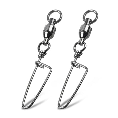 Shaddock Fishing Ball Bearing Snap Swivels, Fishing Tackle Fishing Line Connector Corrosion Resistance Barrel Swivel for Saltwater Freshwater Fishing 26Lb - 503Lb - size: #2 (46lb)