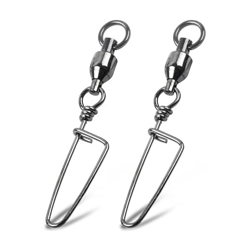 Shaddock Fishing Ball Bearing Snap Swivels, Fishing Tackle Fishing Line Connector Corrosion Resistance Barrel Swivel for Saltwater Freshwater Fishing 26Lb - 503Lb - size: #10 (503lb)