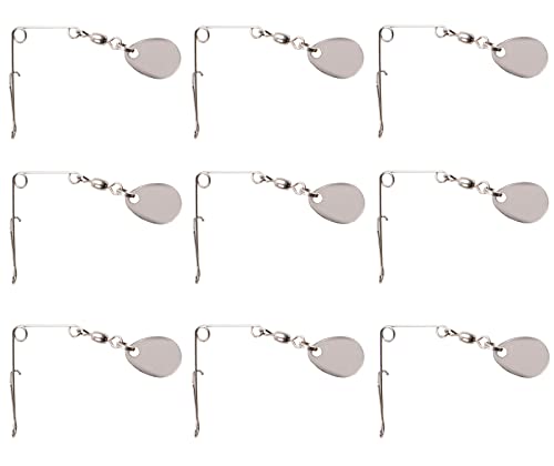 Fishing Spinner Blades for Crappie Spinnerbait - Crappie Fishing Spinner Spin for Jig Lure - style: Silver Colorado