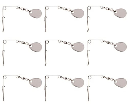 Fishing Spinner Blades for Crappie Spinnerbait - Crappie Fishing Spinner Spin for Jig Lure - style: Silver Colorado