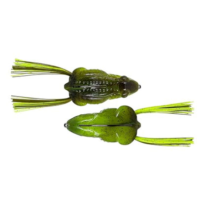 Savage Gear Tough Frog - color: Green Pumpkin Chartreuse, size: 4"