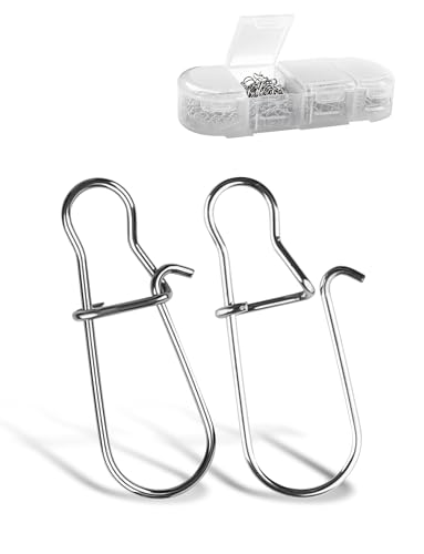 Stainless Steel Duo Lock Snap,Quick Change Fishing Snap Clips,0#1#2#3# Mixed in Box - color: Mixed Size with Box/White, style: 0#1#2#3#- 300pcs