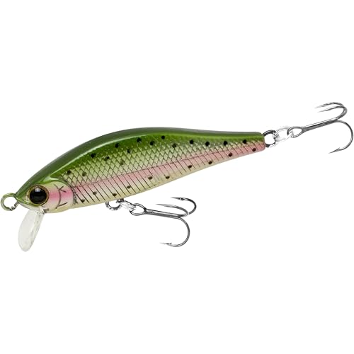 LUCKY CRAFT Pointer 50S, Sinking, Trout Fishing Lure, Jerkbait, Silent, Freshwater Fishing Gear, River Fishing Accessories, Lake Fishing Tackle, Rainbow - color: 276 Laser Rainbow Trout