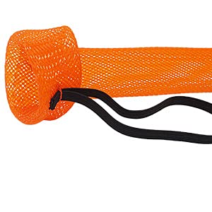Fishing Rod Sock Mesh Sleeve Rod Cover Braided Mesh Rod Protector Pole Gloves Fishing Tools for Fly, Casting, Sea Fishing Rod - color: Green Gold Color Set (10pc)