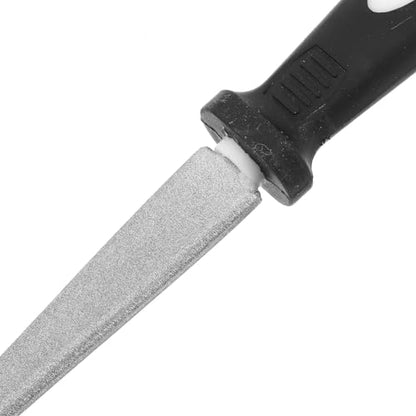 Cabilock Fishhook Sharpening Tool Portable Half-Round Abrasive File with Marble Handle, Fishing Hook Sharpener for Camping and Outdoor Use