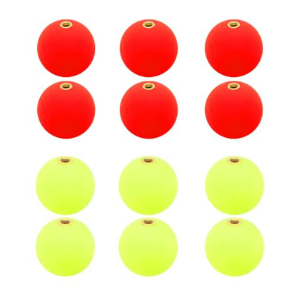 PATIKIL Fishing Bobber, Slip Foam Floats Buoy Rig Stoppers for Crappie Trout Bass Fishing - color: Red,Yellow, size: 0.7 Inch