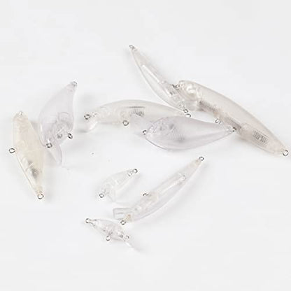 Blank Hard Lures Kit Unpainted Fishing Baits Sets Crankbait Wobblers Freshwater Fish Lure Wobblers Minnow Lure Bodies Fishing Tackle - color: 30PCS-A