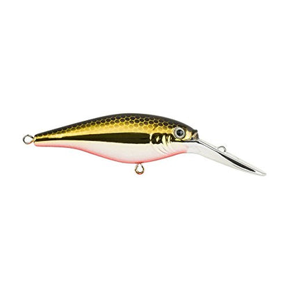 Berkley Flicker Shad Fishing Lure, Black Brass, 3/16 oz, 2in | 5cm Crankbaits, Size, Profile and Dive Depth Imitates Real Shad, Equipped with Fusion19 Hook - color: Black Brass, size: 2in - 3/16 oz