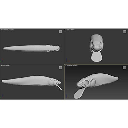 Blank Unpainted Minnow Crankbait Topwater Lipless Jerkbait Fishing Lures - color: UPM589P10