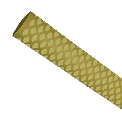 Heat Shrink Tubing, 3.28ft 2:1 Shrink Ratio Heat Shrink Tube for Fishing Rod Grips with Non Slip Waterproof, Fish Scale Pattern Heat-Shrink Tubing (1, Gold, Dia:35mm) - color: Gold, size: Dia:35mm