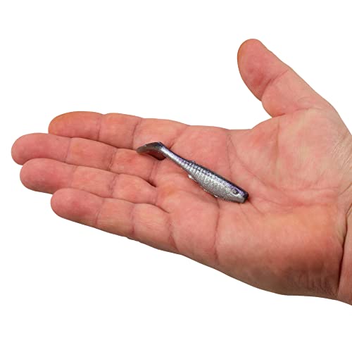 Berkley Gulp! Saltwater Paddleshad Fishing Soft Bait - color: Purple Chrome, size: 3"