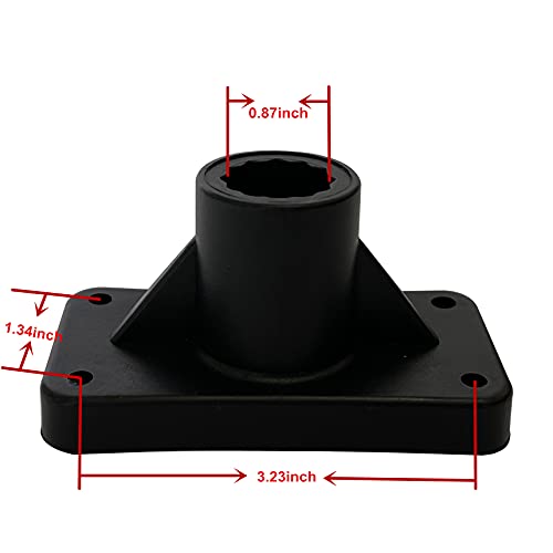 HiUmi Adjustable Rotatable Plastic Fishing Rod 3 Mount Rack Holder Bracket Boat Canoeing Rowing Mount Kit Kayak Side Rod Holder - color: RH50-4Pack