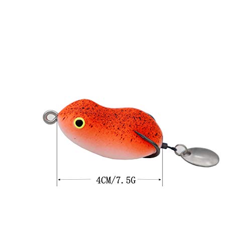 Topwater Fishing Lure Bass Fishing Frog Fishing Hollow Body Frog Bass Pike Snakehead Lure Bait - color: 4cm/7.5g