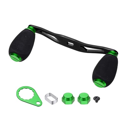 Fishing Reel Handle, Reel Handle Rocker Arm Grip with Knob Replacement Parts - color: Green/Black