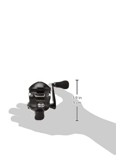 Zebco Omega Pro Spincast Fishing Reel, Dual Ceramic Pick-up Pins, Solid-Brass Pinion Gear, GlideLine ll Line Retrieval System, Pre-Spooled