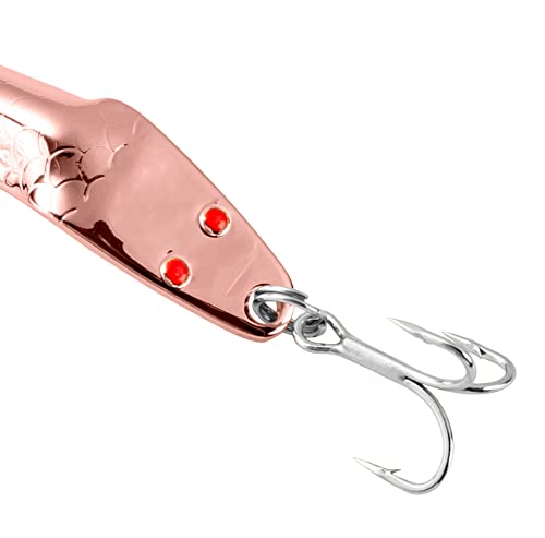 Al's Goldfish Lure Co. Lil' 49er Ice Jig - IFN50 Ice Fishing Jig with Treble Hook Off the Nose. Jigging Lure for Crappie, Perch, Panfish, Trout and Bass - 1/4 oz. 1-3/4" - color: Copper