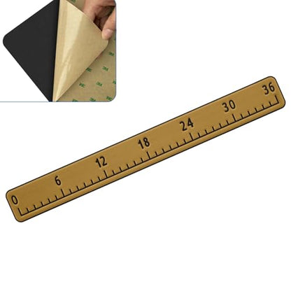 HZshark EVA Foam Fish Measuring Board, Fish Ruler with 3M Self-Adhesive Backing, 36" Fishing Tape Measure for Boats Sailboats Yachts Kayaks - color: Brown, size: 4.5"*36"