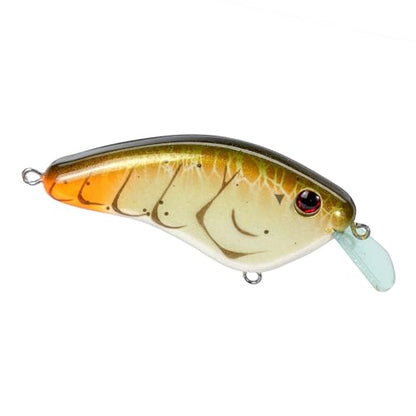 Strike King Hardliner Fishing Lure, Flat Sided Crankbait, Circuit Board Lip, Extra Tight Wobble, Size 4 Treble Hooks - color: Bone Craw
