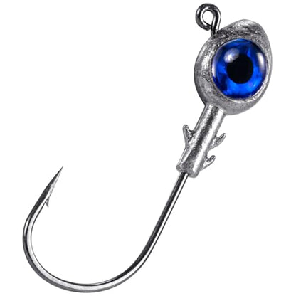 Dr.Fish 10 Pack Fishing Eyes Jigs 3D Eyes Trout Heads Bass Hook Saltwater Swimbait Jig Heads Freshwater Walleye Redfish Striper 1/2oz 3/8oz 1/4oz 3/16oz - color: Blue Eyes, size: 3/8oz-Hook #4/0