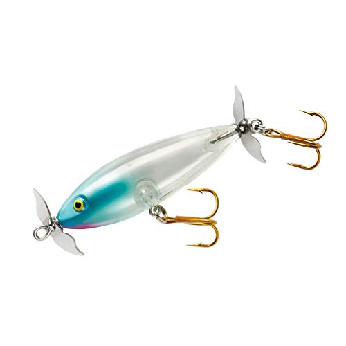 Cotton Cordell Crazy Shad Spinning Topwater Fishing Lure, 3 Inch, 3/8 Ounce - color: Clear Blue Nose
