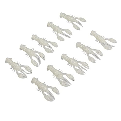 10pcs Crawfish Soft Lure Fishing Lure Crawdad Bait PVC Shrimp Artificial Soft Lure Baits for Bass Fishing Crayfish Baits Swimbait - color: Luminous
