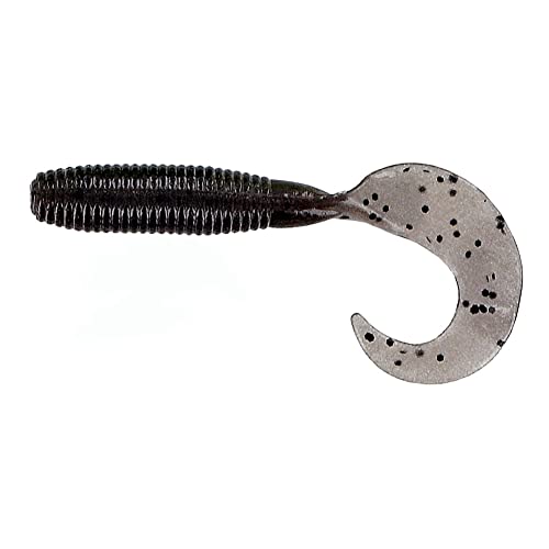Yamamoto 5 Single Tail Grub Soft Plastic Fishing Angling Swimbait Lures with Tail-Curling Action - 20 Pack - color: CINNAMON W/ LARGE BLACK FLAKE (20 PACK)