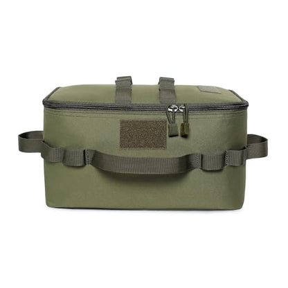 Fishing Tackle Bag Outdoor Camping Cookware Tool Bag Portable Large Capacity Tote Storage Bag Picnic Tactical Soft Case (Military green(13.38''L x 6.69''W x 7.48''H)) - color: Military green(13.38''L x 6.69''W x 7.48''H)