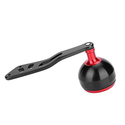Tbest Knob Power Handle Grip,Fishing Reel Handle CNC Knob with Fittings Replacement Parts Accessory - color: Black+Red