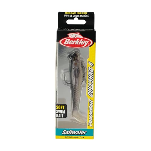 Berkley PowerBait Saltwater Pre-Rigged Cullshad Fishing Soft Bait - color: Mullet, size: 4 in (0.5 oz)