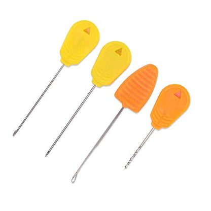 plplaaoo Fishing Bait Needles Stainless Steel Plastic 4 in 1 Design Baiting Hook Stringer Drill Needles for Carp Fishing Anglers Accessories