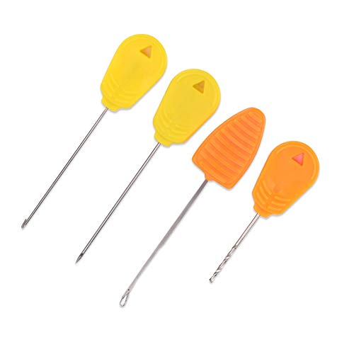 ZJchao 4Pcs Carp Fishing Bait Baiting Set - Stainless Steel Tools for Hair Rigs and Stringer Making, Portable and