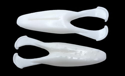 Phat Pak Baits - Skipper Toad Jr Zoom Horny Toad Style Soft Plastic Frog 3.5" 15ct Top Water Bass Fishing Lure - color: Straight White