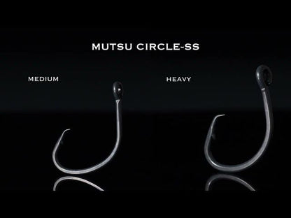 BKK MUTSU Circle Heavy-SS Hook | 3X | Saltwater Super Slide Coating | Hyper Carbon Steel | Forged Shank | Needle Point